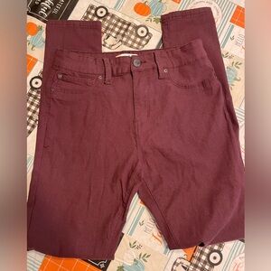 YMI hyper stretch jeans size Larger. Beautiful burgundy in col .